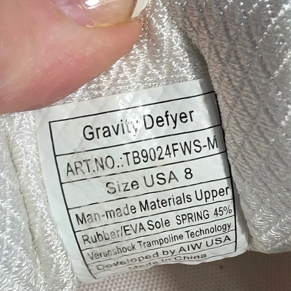 Gravity Defyer GDefy Mighty Walk Womens 8 M White Gray Shoes‎ Sneakers